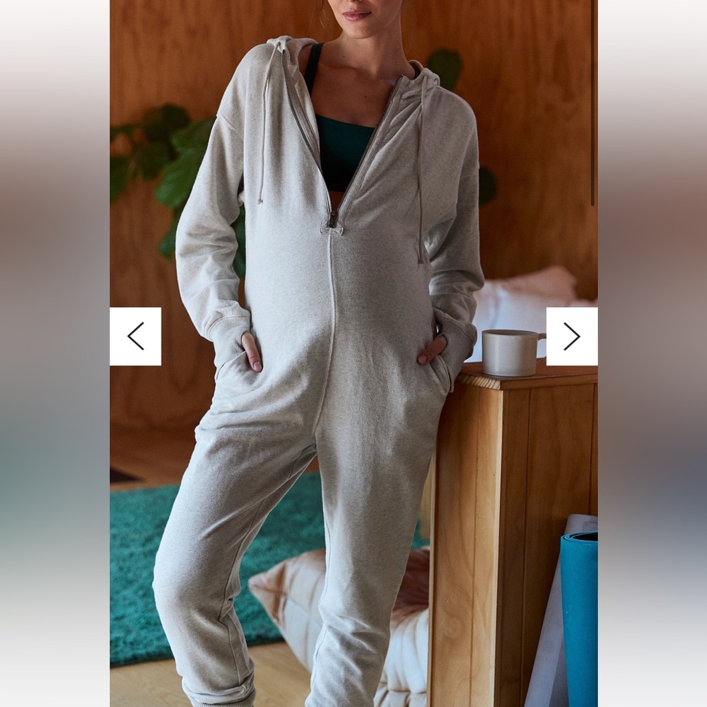 FP Movement x Hatch Warm Up Jumpsuit M NWT Heather Gray